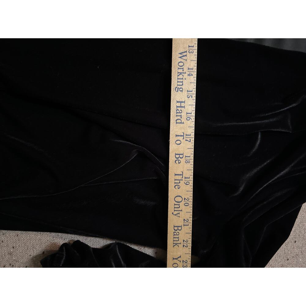 Susan Graver Velvet Open Drape Cardigan Women’s Black Large Scrunch Sleeve - Picture 4 of 7